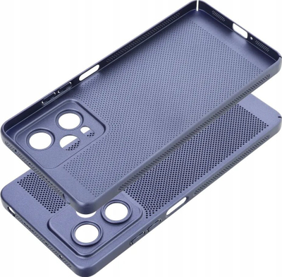 Këllf telefoni Breezy për Xiaomi Redmi Note 13, plastik, me vrima ajrimi, blu