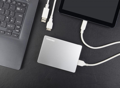 Disk i jashtëm HDD Toshiba Canvio Flex (HDTX140ESCCA), 4TB, i argjendtë