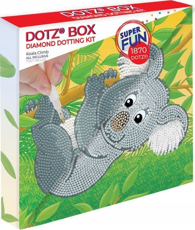 Set artizanati Diamond Dotz Diamond Art Box Kit Koala Climb, 8.6\" x 8.6\", shumëngjyrësh