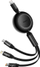 Kabllo karikimi Baseus Bright Mirror 4 CAMJ010201, USB C 3n1, 1.1 m, e zezë