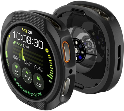 Mbulesë Spigen Liquid Air për Samsung Galaxy Watch8 44mm, mbrojtëse, e zezë mat