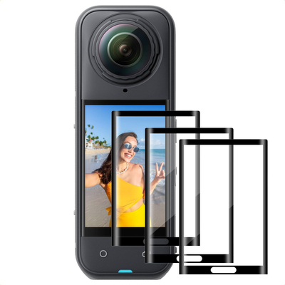 Mbrojtës ekrani K&F Concept për Insta360 X5, xham i temperuar 9H, paketim 3 copë, transparent