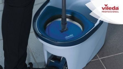 Set kovë dhe mop Vileda UltraSpin Mini, sistem me pedale, pa bisht, blu