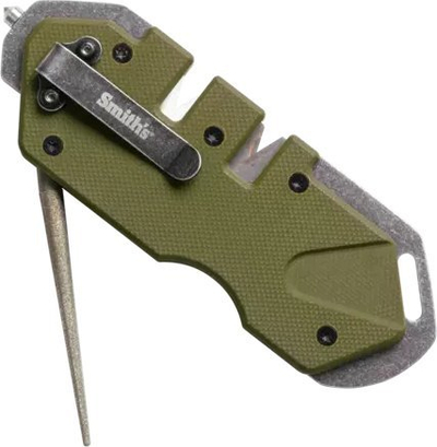 Mprehës taktik Smith's PP1, dorezë G10, mprehje karbidi dhe qeramike, jeshile