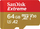 Kartë memorje SanDisk Extreme microSDXC, 64GB, UHS-I U3 A2, me adapter
