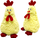 Ornament dekorativ GNOME GNOME Hen Chick, 20cm, pranverë Pashkë, i verdhë e kuqe