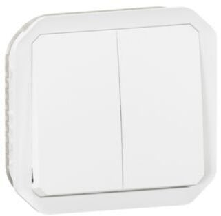 Çelës muri Legrand 069625L, buton me tregues LED, IP55, i bardhë