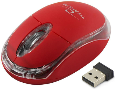 Maus Titanum Condor, wireless, USB, i kuq