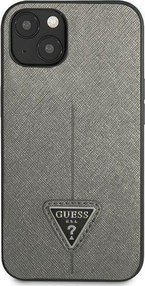 Mbulesë telefoni Guess GUHCP13SPSATLG, për iPhone 13 mini 5.4", hardcase, ngjyrë argjendtë