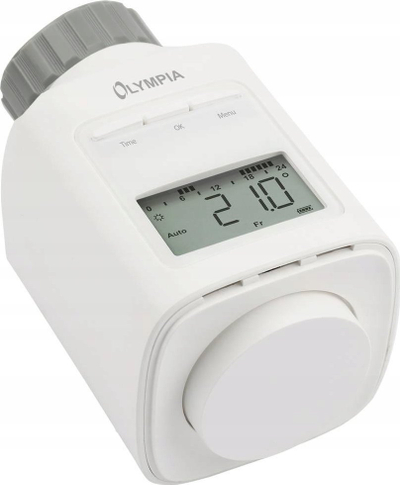 Valvul termostatike elektronike Olympia HT 430-23A, kursen energji, programohet, e bardhë