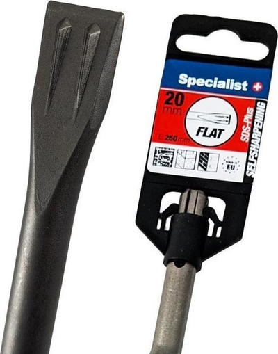 Daltë Specialist+ SDS-Plus e sheshtë, vetë-mprehëse, 20mm, metalike