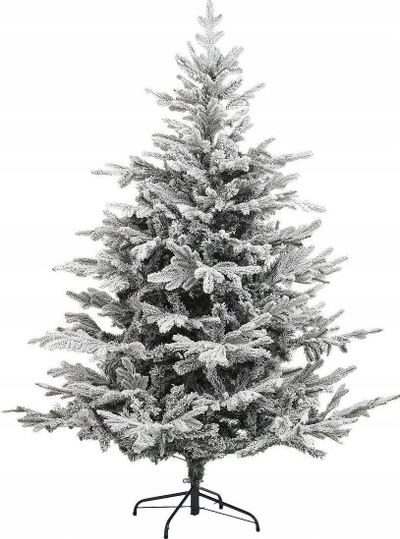 Pemë artificiale Krishtlindjes Fééric Lights and Christmas, 150 cm, efekt bore, jeshile e bardhë