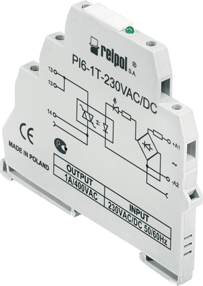 Relé ndërfaqe Phoenix Contact PI6-1T-5-32VDC, 5-32V DC, 1CO, gri