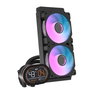 Ftohës uji CPU Darkflash DH240D V2, 240mm, ARGB, i zi