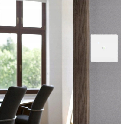 Ndërprerës smart Tuya Wi-Fi flush-mounted 1-gang, kontroll përmes aplikacionit, montim i fshehtë, i bardhë