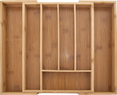 Tabaka organizuese për takëme Orion Group, bambu, e zgjatur 26 40 x 35.5 x 5 cm, ngjyrë natyrale