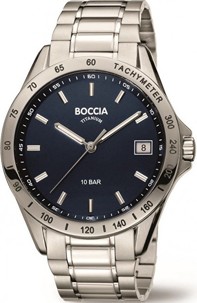 Orë për meshkuj Boccia Titanium, e argjendtë
