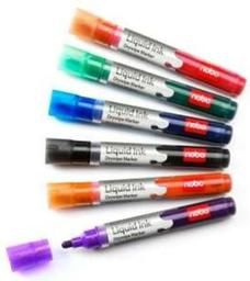 Markera për tabela Nobo Liquid Ink 1901077, set 6 copë, shumëngjyrëshe