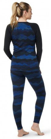 Bluzë bazë termo Smartwool W's Classic Thermal Merino Base Layer Pattern Crew, merino lesh, madhësia L, shumëngjyrëshe