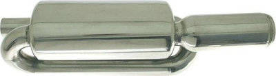 Silenceri i pasëm TurboWorks, hyrje 90mm, dalje 63.5mm, inox i lustruar