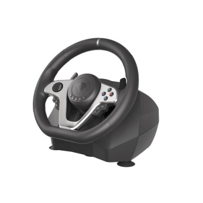 Volan gaming Genesis Seaborg 400, me dridhje me dy motorë, 270° 900°, i zi