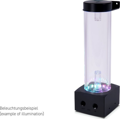 Pompë ftohje kompjutri Alphacool 15381 me depozitë, RGB 5 V, e zezë transparente