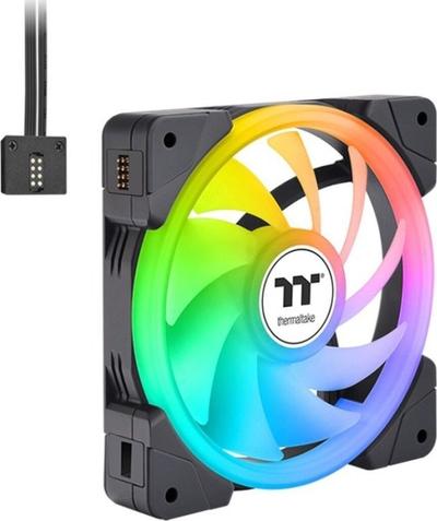 Ventilatorë PC Thermaltake SWAFAN EX14 ARGB, 140mm, set 3 copë, të zinj