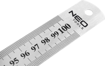 Rregull çeliku NEO 72-210, 100cm, inox, argjendtë