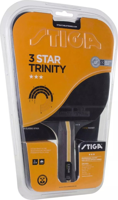 Пингпонг рекет Stiga Trinity 3 Star, 3 ѕвезди, ергономска рачка, црна црвена