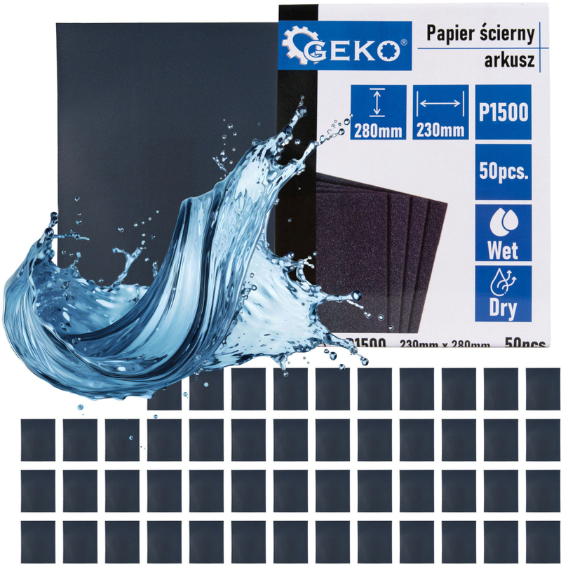 Letër smerili ujërezistuese P1500, 230x280mm, set 50 copë