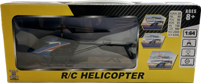 Helikopter lodër me telekomandë R/C, shkallë 1:64, me drita LED, blu