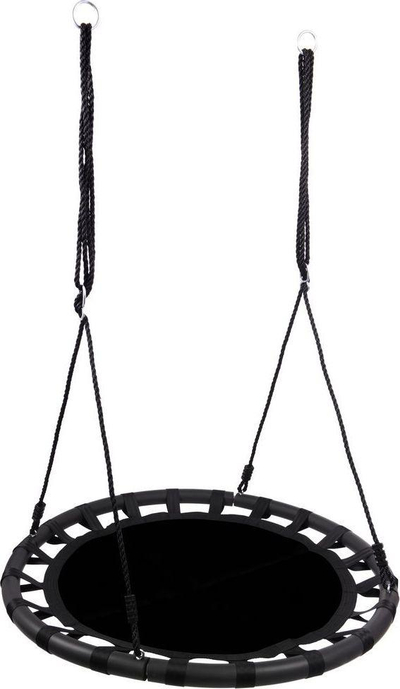 Luhatëse argëtuese kopshti për fëmijë, 100 cm, 150 kg, e zezë