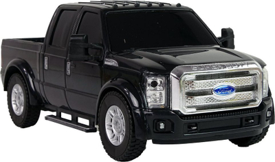 Lodër kamionçinë Ford F-350 Leantoys, me mekanizëm fërkimi, shkalla 1:28, e zezë