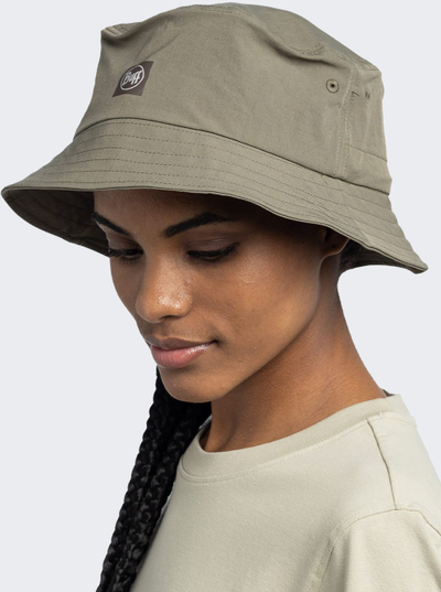 Kapelë bucket Buff Adventure Solid, UPF 50, material teknik, e zezë