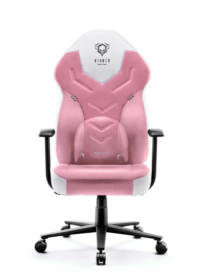 Karrige gaming Diablo Chairs X-Gamer Marshmallow, për lojëra, madhësi normale, e bardhë me rozë