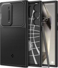 Mbrojtëse telefoni Spigen Optik Armor për Samsung Galaxy S25 Ultra, kapak kamere, e zezë