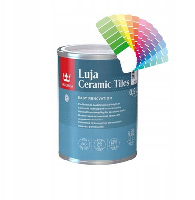 Bojë për pllaka Tikkurila Luja Ceramic, 0.9L, gjysmë-mate, bazë uji