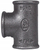 Treshe me fileto AGAflex Threaded Tee 1, 25 mm, gize, e zezë