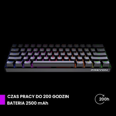 Tastierë Preyon Red All Claw Gateron Red, US, e zezë