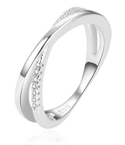 Unazë argjendi Beneto Charming AGG225, 925, diametër 18.5 mm, argjend