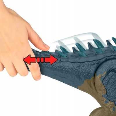 Lodër dinosauri Mattel Jurassic World Ruthless Rampage Allosaurus, 43 cm, me zë, shumëngjyrëshe
