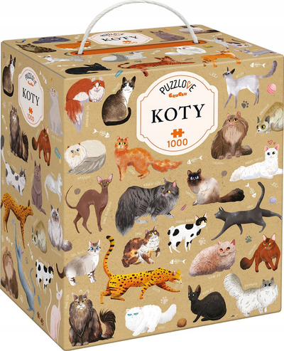Puzzle Czuczu Puzzlove Cats, 1000 pjesë, 48 x 68 cm, shumëngjyrësh