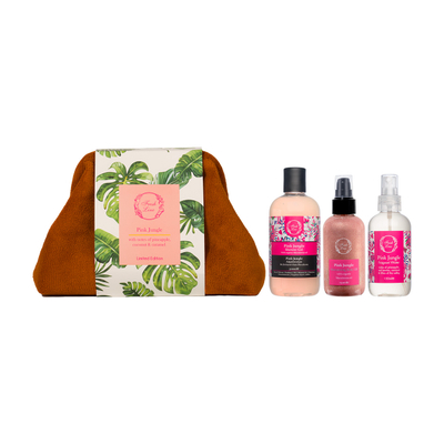 Set kujdesi për trupin Pink Jungle, 3 copë