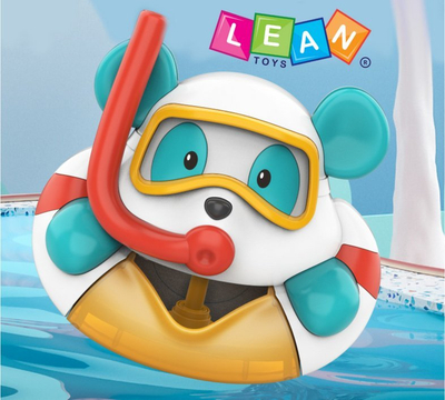 Lodër për banjo LEAN Toys Bath Toy Bear, bën flluska sapuni, me shumë ngjyra
