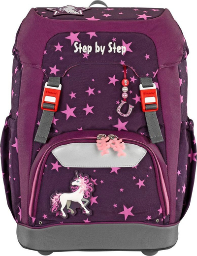 Ранец за училиште Step by Step Grade Unicorn, ергономски, за девојчиња, виолетов