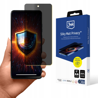Folje mbrojtëse ekrani 3MK Silky Matt Privacy për Motorola Moto G04, kundra reflektimit, me privatësi