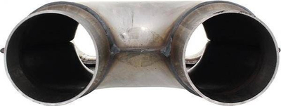 Lidhës shkarkimi TurboWorks X-Pipe, 2x63mm, çelik inoks