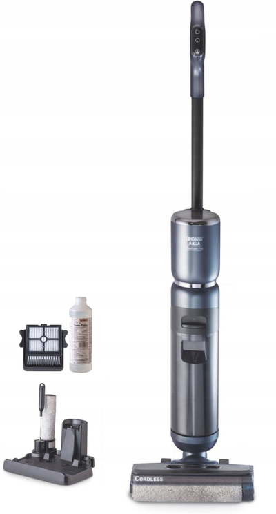 Pastrues dyshemeje Thomas Aqua FloorCleaner Cordless Plus, pa kabllo, dy tanka uji, metalik blu