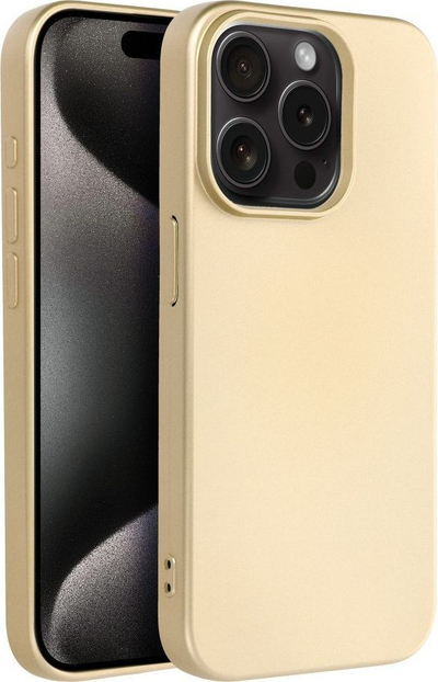 Kapak telefoni OEM Metallic Cover për iPhone 15 Pro, mbrojtës, gold