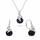 Set Varëse dhe vathë për femra Brilio Silver SET298WBC, të argjendtë/ të zeza